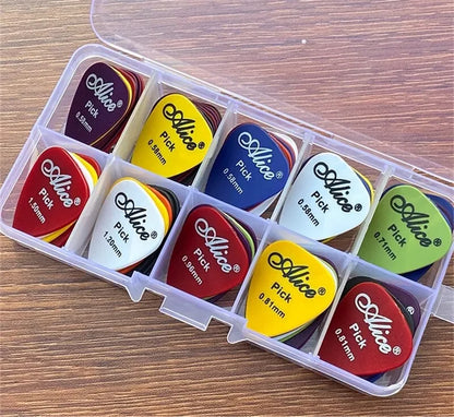 Multicolor Guitar Picks 24 Pieces ABS Premium Plastic Guitar Picks for Acoustic Electric Guitars Bass Or Ukulele