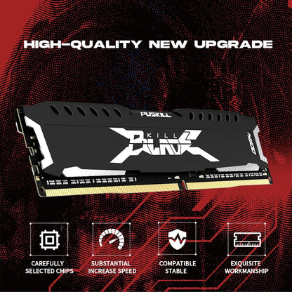 PUSKILL Memória RAM DDR4 16GB 8GB 1.2V 3200MHz 2666MHz Desktop Computer UDIMM Cooling Vest Memory Memoria - ALPENZO
