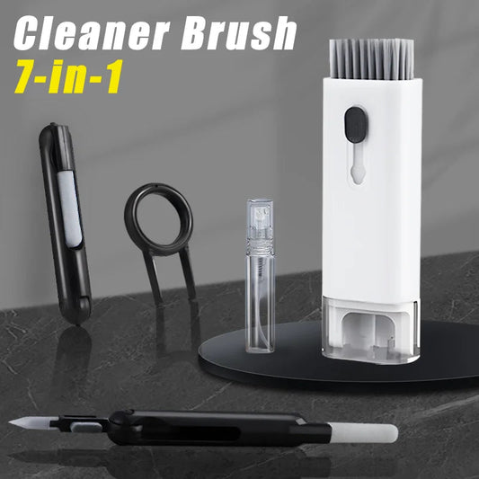 7-in-1 Computer Keyboard Cleaner Brush Screen cleaning Spray Bottle Set Earphones Cleaning Pen Cleaning Tools Keycap Puller ALPENZO