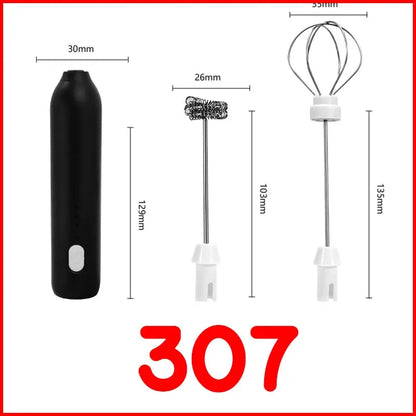 Wireless Milk Frother Electric Type-C Handheld Blender Stainless Steel Mini Coffee Maker Whisk Mixer For Coffee Cappuccino Cream - ALPENZO