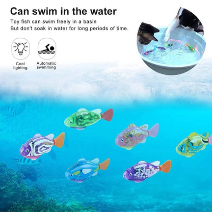 Baby Shower Luminous Induction Electric Fish Playing in Water Toy, Simulated Electronic Fish for Luminous Swimming ALPENZO