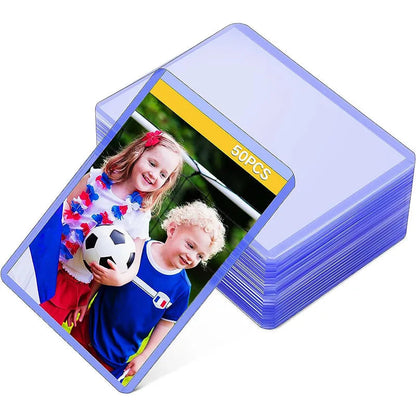 25pcs Hard Plastic Card Sleeves Game Holder PVC Cards TopLoaders Toy Top Loaders For Protectors Storage Gift Trading 3 x 4inches ALPENZO