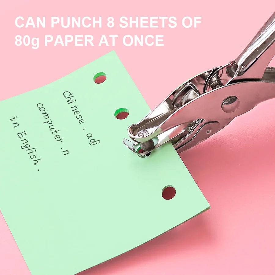 Single Hole Puncher Capacity 6mm Diameter Hole Puncher Hand Paper Cutter Paper for Scrapbooking Tool Home Office School Supplies ALPENZO
