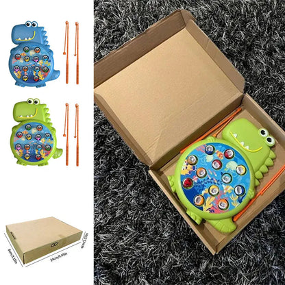 Dinosaur Simple Magnetic Fishing Toys Play Rod Game Toys for Children Baby Montessori with Rod Kids Educational No Rotating Gift ALPENZO