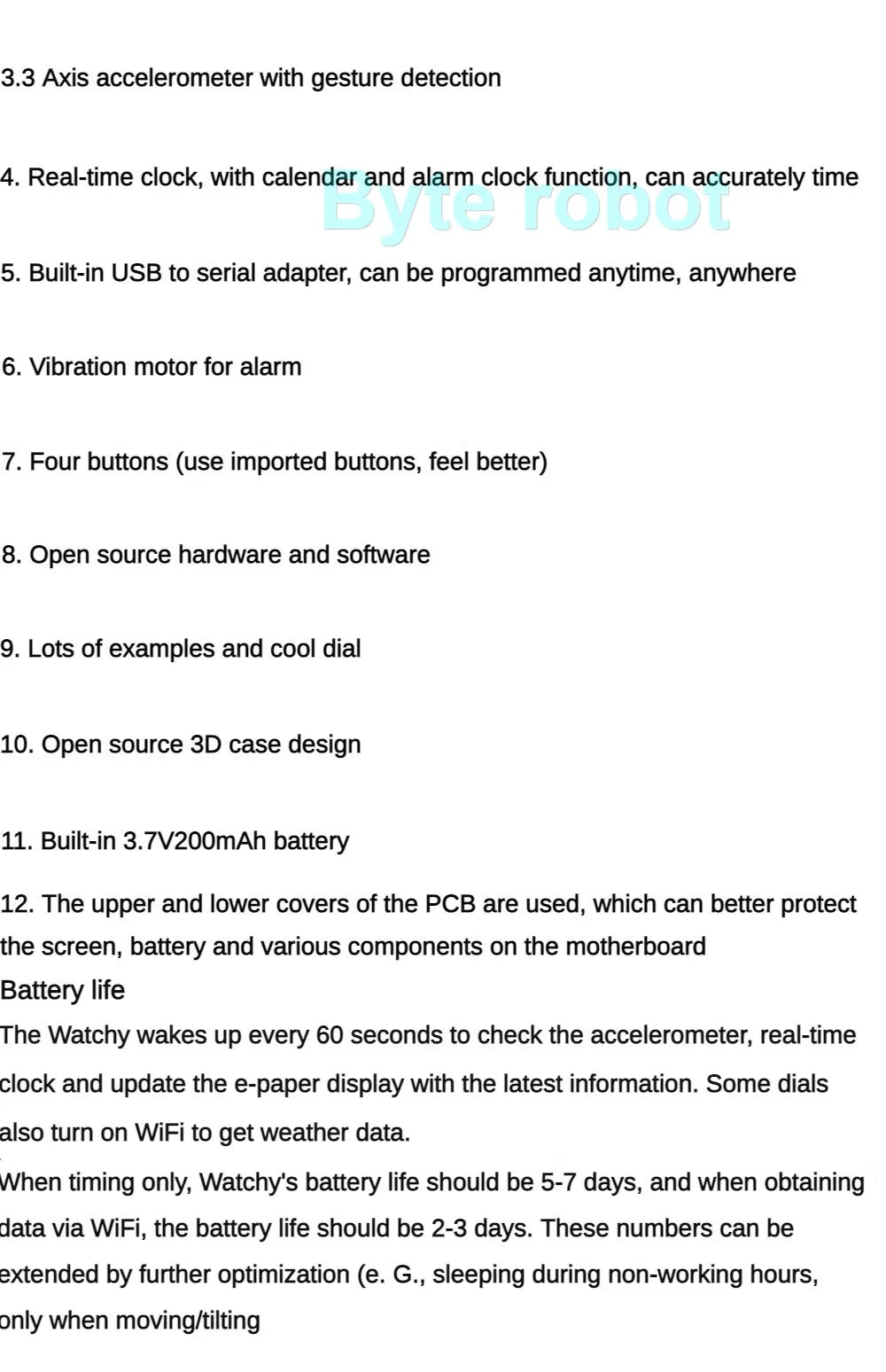ESP32 Open Source Watchy V2.0 Gift E-ink Display Smart Watch For Arduino Robot DIY Kit Connect With Bluetooth And Wifi Robot Kit ALPENZO