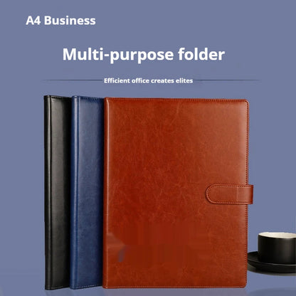 Multifunctional A4 Conference Folder Business Stationery Folder Leather Contract File Folders ALPENZO