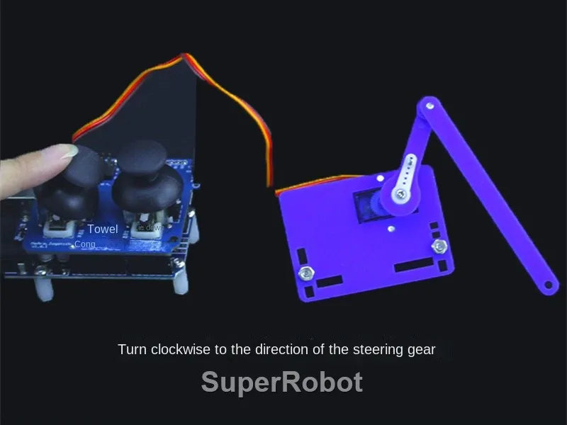 SG90 MG90S 4 Dof Unassembly Acrylic Mechanical Robot Manipulator Claw Kit For Arduino Robot Arm STEAM Kit Programming Robot Arm ALPENZO
