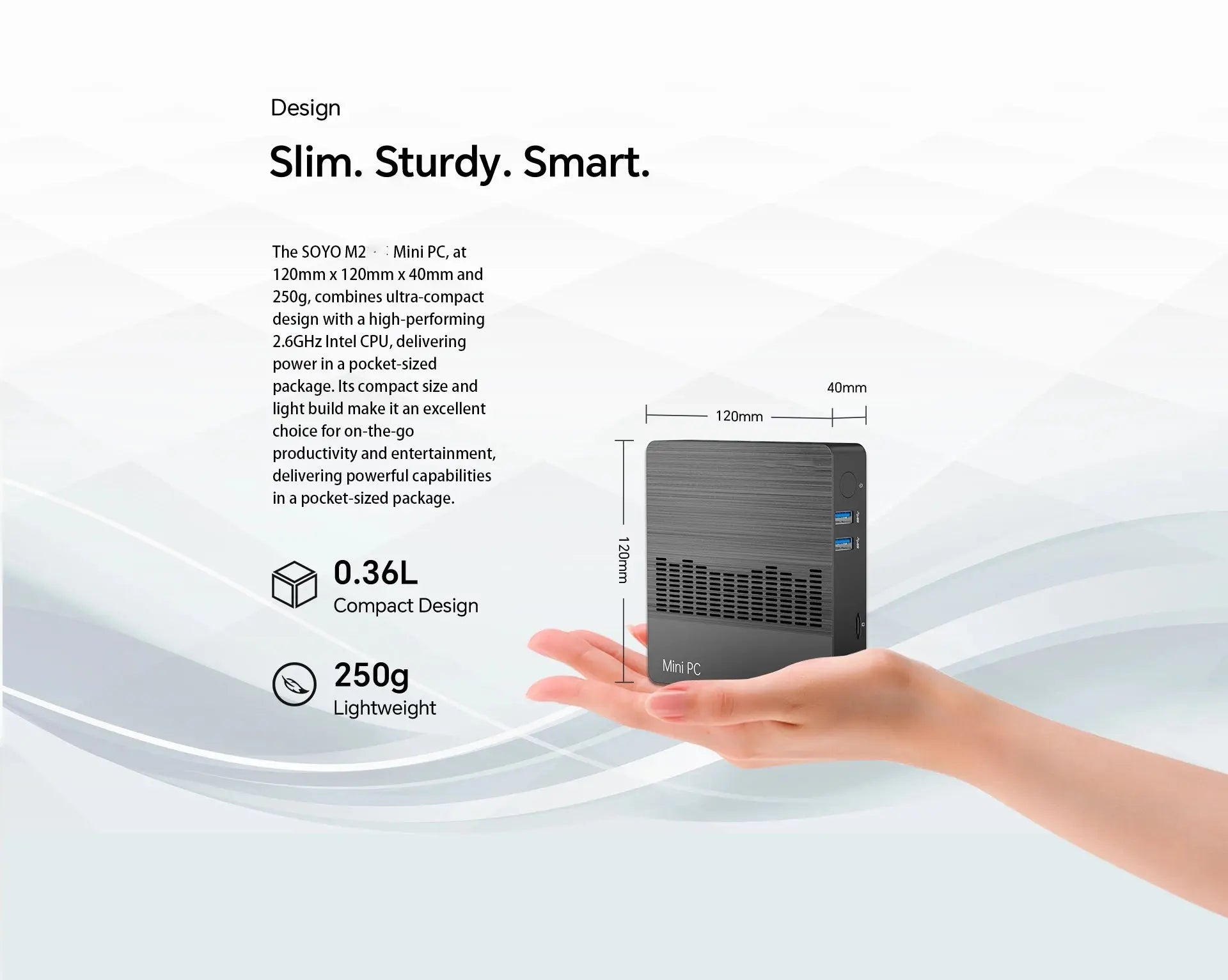 SOYO M2 Mini PC: Powerful 6GB RAM, 64GB EMMC, Intel N4000, Windows 11 - Compact & Ideal for Home, Business & Gaming - ALPENZO