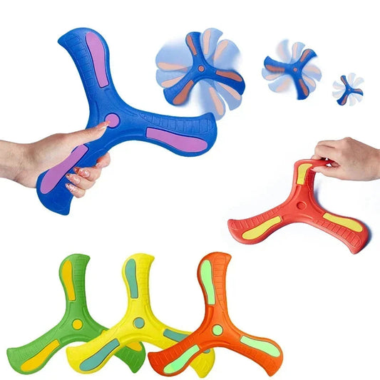 Children Boomerang Soft Three-leaf Cross Adult-kids Interactive Outdoor Toy Early Education Puzzle Decompression Gift ALPENZO