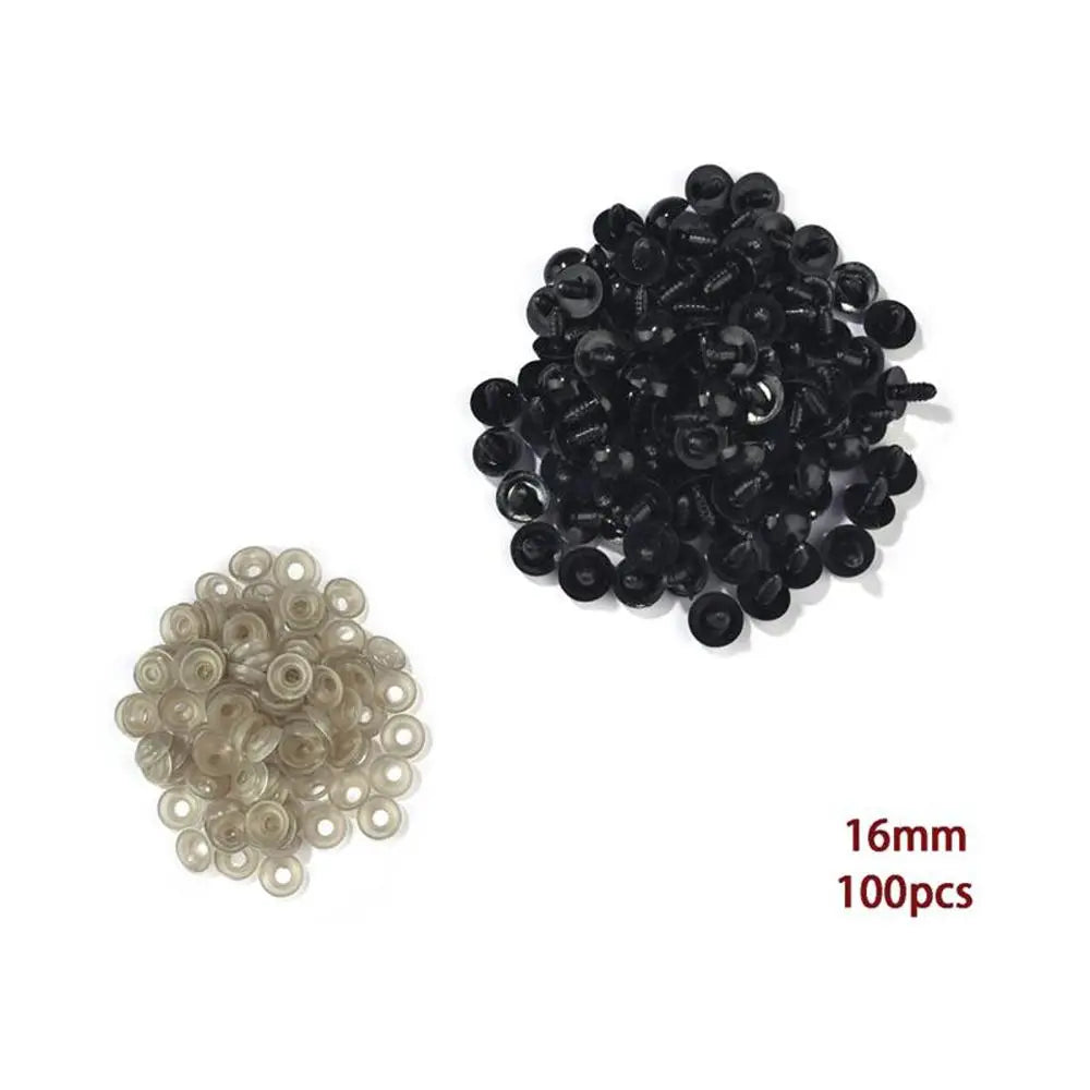 100pcs 10mm Eyeball Doll Accessories Black Plush Safety Eyes Amigurumi For Toys 6mm 8mm 12mm DIY Funny Toy Eyes Animal ALPENZO