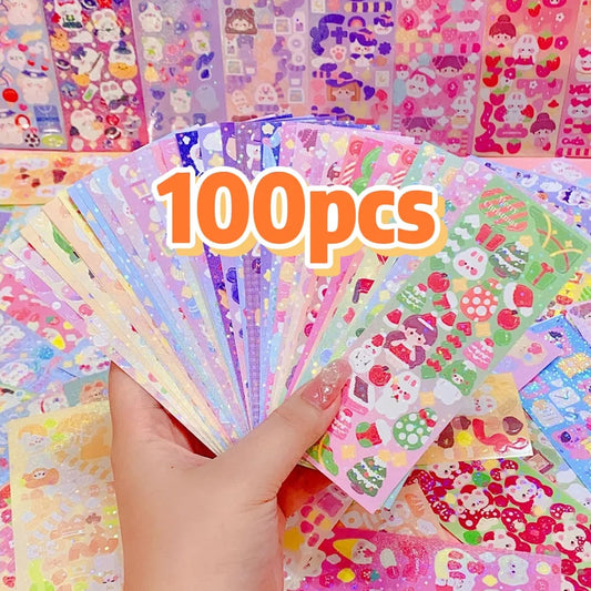 Kawaii Stickers for Kids Cute Stationary Aesthetic Diary Decoration Art Supplies Stickers for Scrapbooking Lot Korean Paper Desk ALPENZO