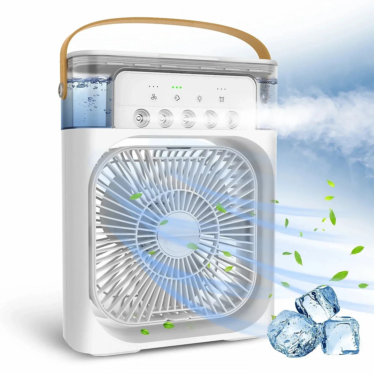 3 In 1 Fan AIr Conditioner Household Small Air Cooler LED Night Light Portable Air Adjustment Fan Office Home Fan New ALPENZO