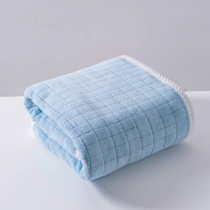 Square Spiral Bath Towel Designer Solid Color Quick Drying Water Absorbing Dry Hair Household And Daily Use Soft Square-Towels - ALPENZO