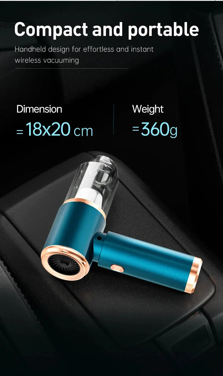 SZUK Mini Car Vacuum Cleaner Wireless Powerful Portable Cleaning Machine Handheld for Car Blow 2 In 1 Home Appliances - ALPENZO