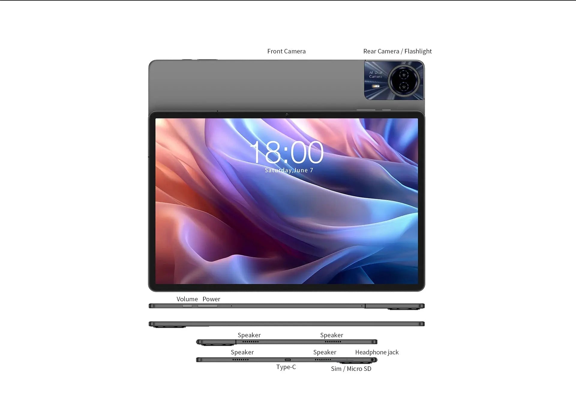 【World Premiere】Teclast T65 Max 13" HD Display Android 14 Tablet MediaTek G99 8GB RAM 256GB ROM 10000mAh Battery Widevine L1 - ALPENZO