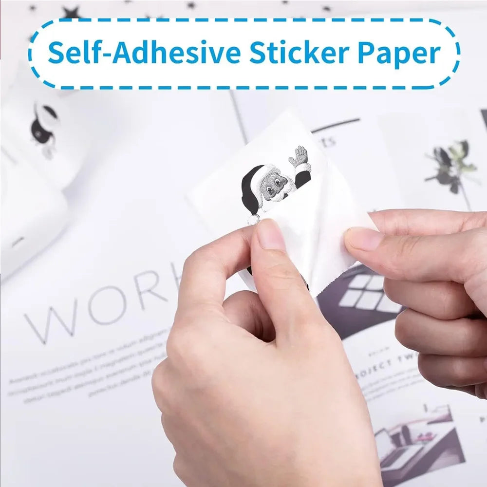 Thermal Paper MINI Printing Self-adhesive Label Sticker For Mini Printers Pose Machine Kid Camera Stickers 57mm Width Rolls ALPENZO