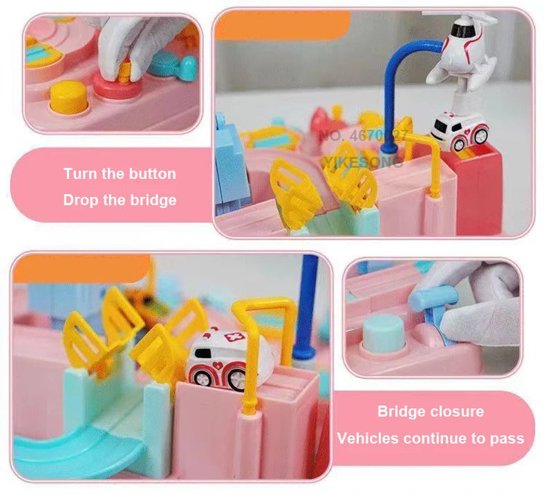 Racing Rail Car Model Space Aerospace Animals Educational Toys Children Train Track Adventure Brain Mechanical Interactive Game ALPENZO