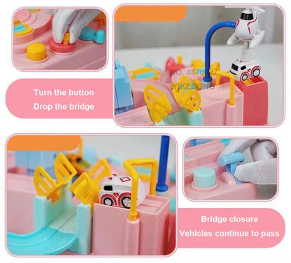 Racing Rail Car Model Space Aerospace Animals Educational Toys Children Train Track Adventure Brain Mechanical Interactive Game ALPENZO