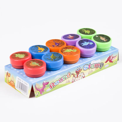 10pcs Assorted Stamps for Kids Self-ink Stamps Children Toy Stamps Smiley Face Seal Scrapbooking DIY Painting Photo Album Decor ALPENZO