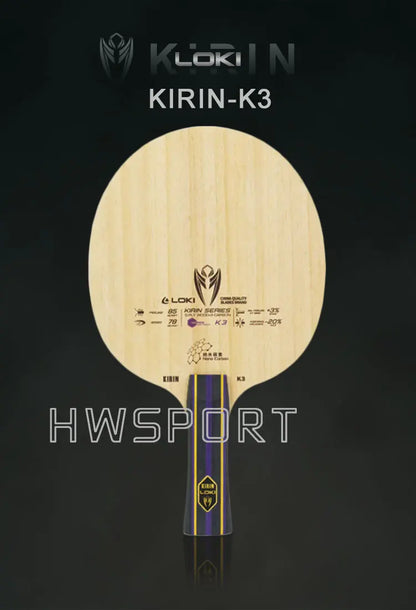 LOKI Kirin K1 K2 K3 Table Tennis Blade Offensive Entry Ping Pong Blade 5+2 Layers Base Board FL Grip