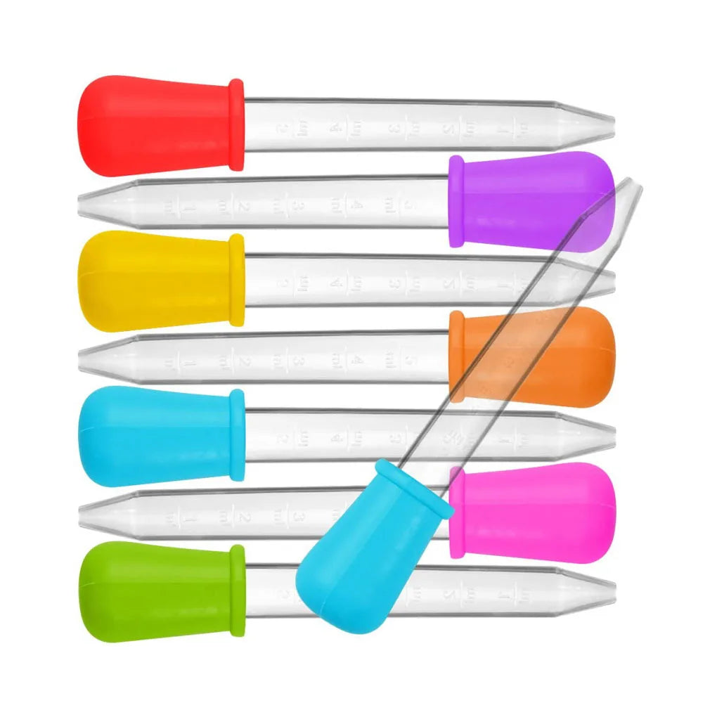 5PCS 5ml Small Silicone Plastic Pipette Dropper Feeding Medicine Liquid Eye Ear Pipette Dropper Lab Experiment Toys Gift ALPENZO