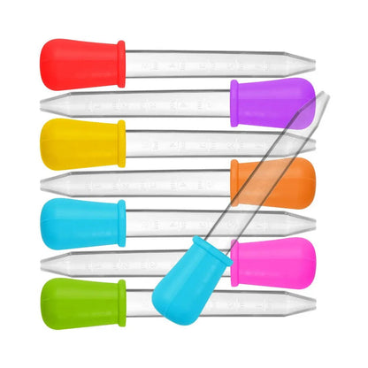 5PCS 5ml Small Silicone Plastic Pipette Dropper Feeding Medicine Liquid Eye Ear Pipette Dropper Lab Experiment Toys Gift ALPENZO