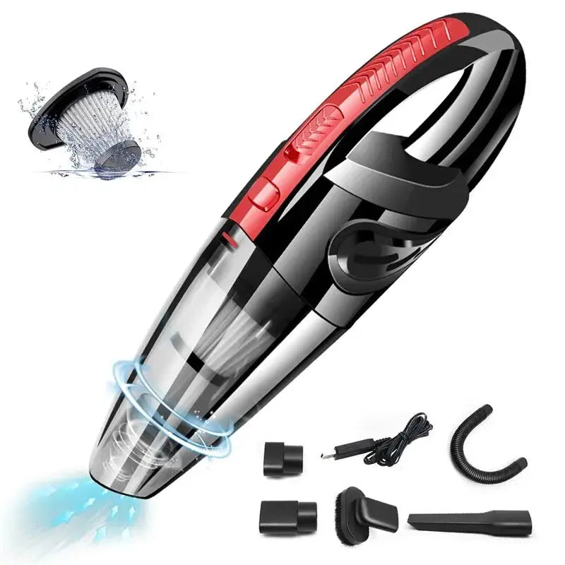 Portable Car Wireless Vacuum Cleaner Powerful Suction Rechargeable Handheld Vacuum Cleaner Quick Charge for Car Home Pet Hair - ALPENZO