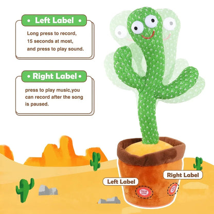 1pc Electronic Plush Toy Home Decoration for Children Xmas Gifts Dancing Talking Cactus Toys for Baby Boys and Girls ALPENZO