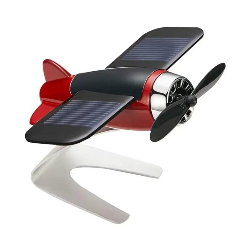 Solar Airplane Creative Men's Car Decoration Car Interior Accessories Desktop Ornament Gift For Woman, Man, Car Enthusiast ALPENZO