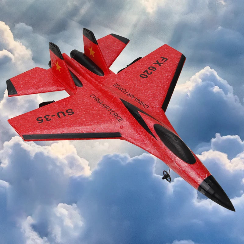RC Foam Aircraft SU-35 Plane 2.4G Radio Control Glider Remote Control Fighter Plane Glider Airplane Foam Boys Toys for Children ALPENZO