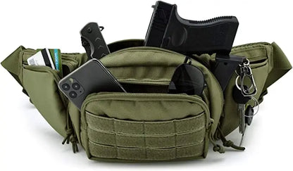 Molle Gun Holster Fanny Pack Fits Glock K Ruger S&W M&amp P Shield Taurus Sig Sauer Springfield Beretta Kimber Walther