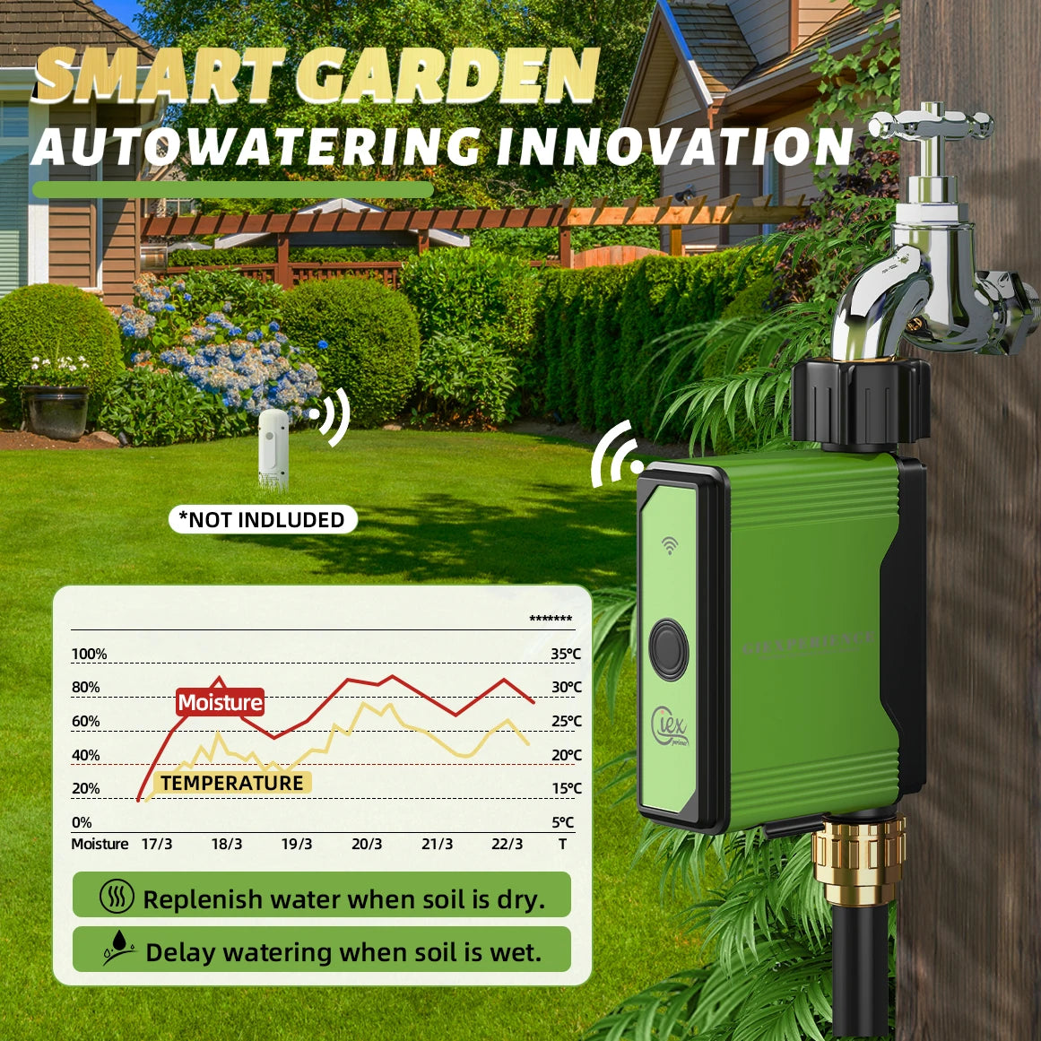 ZIGBEE WIFI Garden Watering Timer Smart Sprinkler Drip Irrigation System Built-in Water Flow Recorder Controller TUYA - ALPENZO