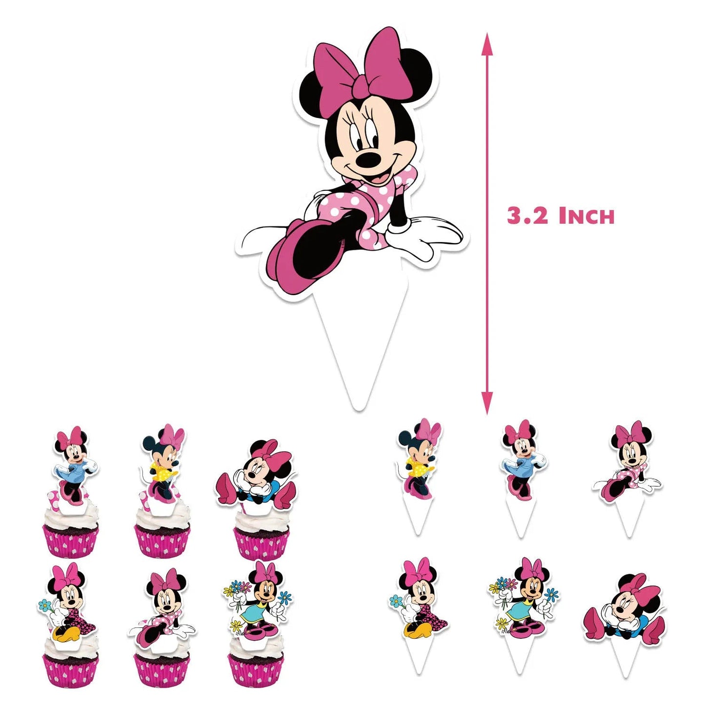 Minnie Mouse Party Decoration Disposable Tableware Minnie Cup Plate Balloon For Girls Baby Bath Birthday Party Supplies ALPENZO