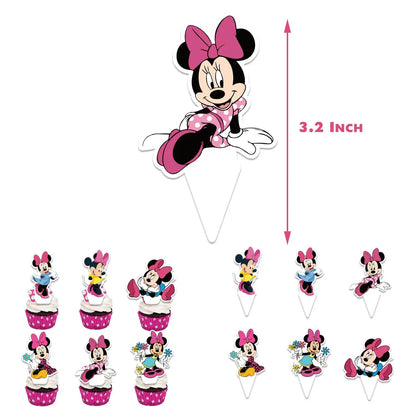 Minnie Mouse Party Decoration Disposable Tableware Minnie Cup Plate Balloon For Girls Baby Bath Birthday Party Supplies ALPENZO