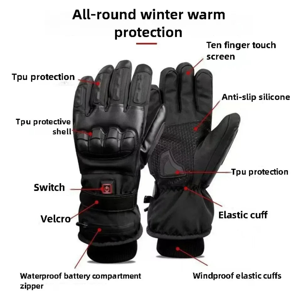 heated Tatical Glove Motorcycle Gloves Man Bicycle Supplies for You Automobiles and Motorcycles Bike Accessories Men's Cycling ALPENZO