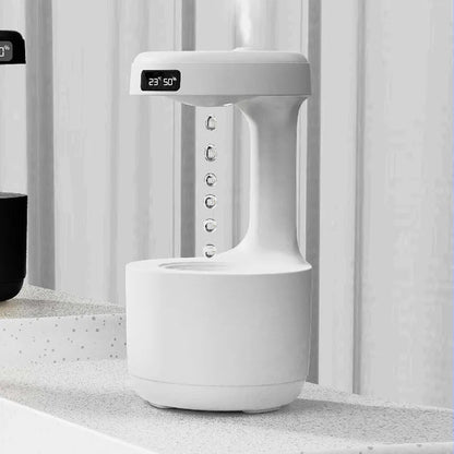 Anti-Gravity Humidifier With Clock Water Drop Backflow Aroma Diffuser Large Capacity Office Bedroom Mute Household Sprayer ALPENZO