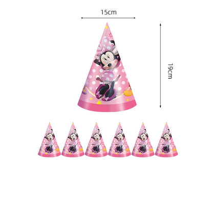 Minnie Mouse Party Decoration Disposable Tableware Minnie Cup Plate Balloon For Girls Baby Bath Birthday Party Supplies ALPENZO