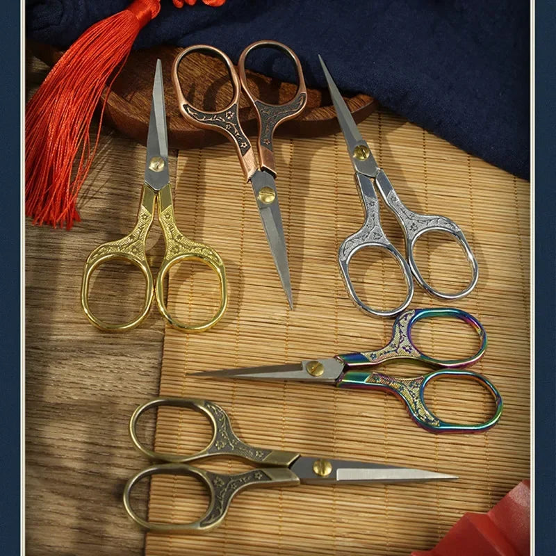 Stainless Steel Scissor Fabric Thread Sewing Scissor Colorful Handicraft Household Embroidery Sewing Shears Embroidery Scissors - ALPENZO