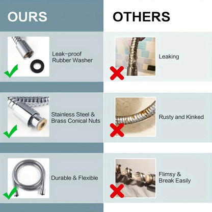 Shower Hoses Bathroom Shower Pipes Sprinkler Heads Universal Connection Pipes Water Heater Outlet Pipes Bathroom Accessories - ALPENZO