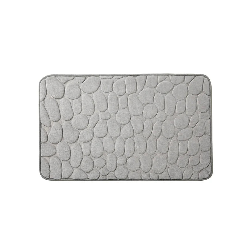 Mat Non Slip Carpets Cobblestone Embossed Bathroom Bath In Wash Basin Bathtub Side Floor Rug Shower Room Doormat Memory Foam - ALPENZO