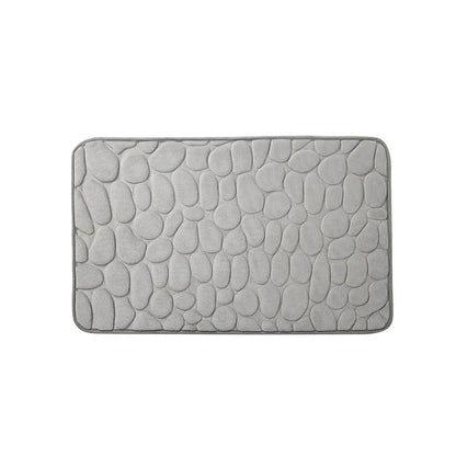 Mat Non Slip Carpets Cobblestone Embossed Bathroom Bath In Wash Basin Bathtub Side Floor Rug Shower Room Doormat Memory Foam - ALPENZO