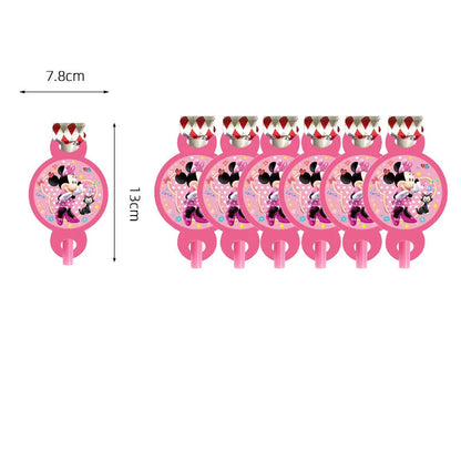 Minnie Mouse Party Decoration Disposable Tableware Minnie Cup Plate Balloon For Girls Baby Bath Birthday Party Supplies ALPENZO