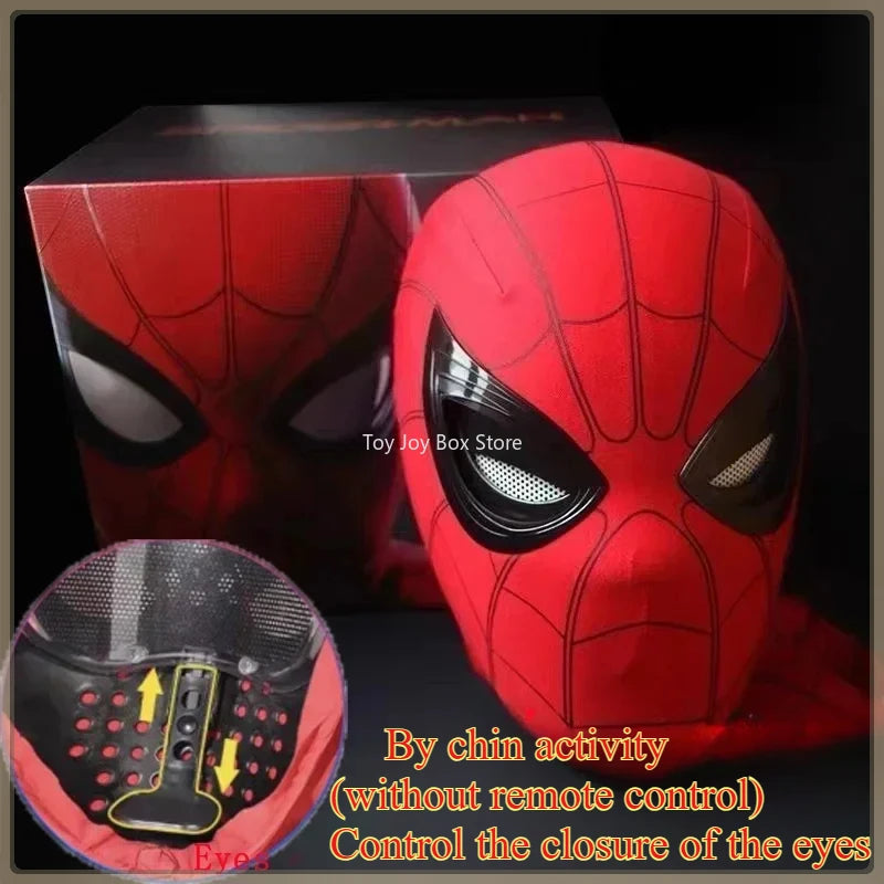 New Spider-man:no Way Home Spider Man Mask Luxury Helmet Rechargeable Remote Eyes Movable Mask Cosplay Decoration Gift Toys ALPENZO