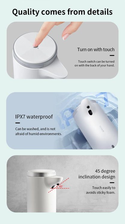 ZW-XP20F1 induction soap dispenser with convenient touch and fully sealed design, high capacity and long endurance - ALPENZO