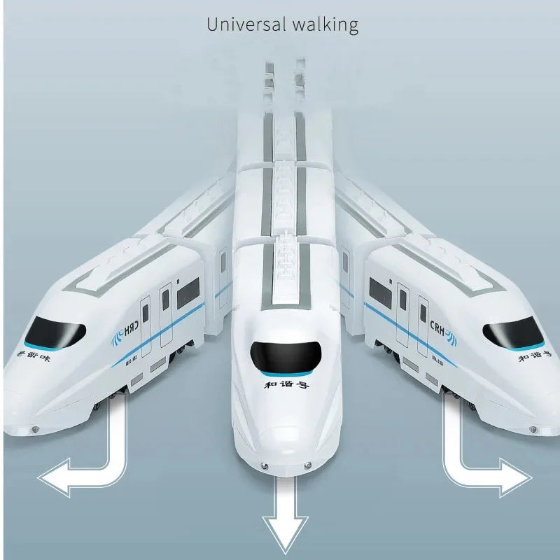 Kids DIY Simulation High Speed Railway Train Toy Car Electric Sound Light Model Train Educational Toys Boys Girls Gift Birthday ALPENZO
