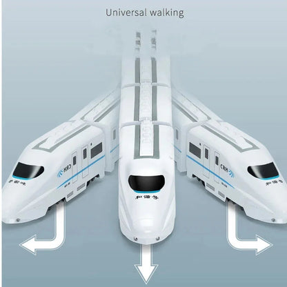Kids DIY Simulation High Speed Railway Train Toy Car Electric Sound Light Model Train Educational Toys Boys Girls Gift Birthday ALPENZO