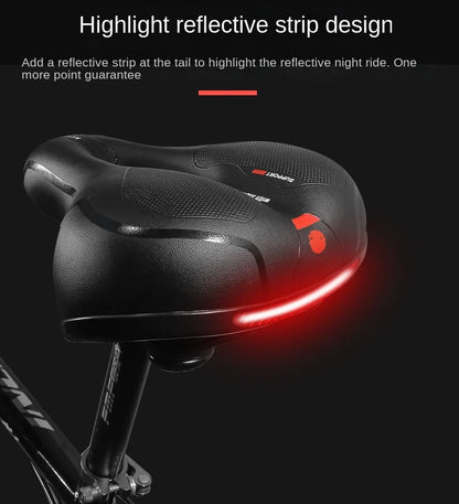 ESLNF Hollow Breathable Bicycle Saddle MTB Road Bike Saddle Shock Absorbing Comfortable Big Butt Bike Seat Bicycle  Accessories