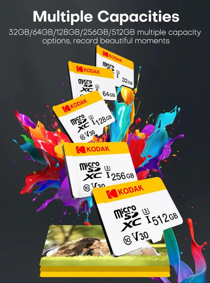 Kodak SD Card High Speed 64GB 128GB 256GB Class 10 SD Card 512GB High Capacity SDXC V30 4K HD Camera Memory Card Wholesale - ALPENZO