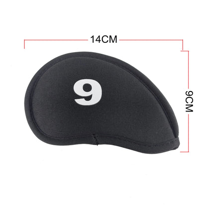 10Pcs/set Golf Iron Head Covers Iron Golf Club Protective Black/Red/Blue Golf Club Iron Head Protector Golf Accessories