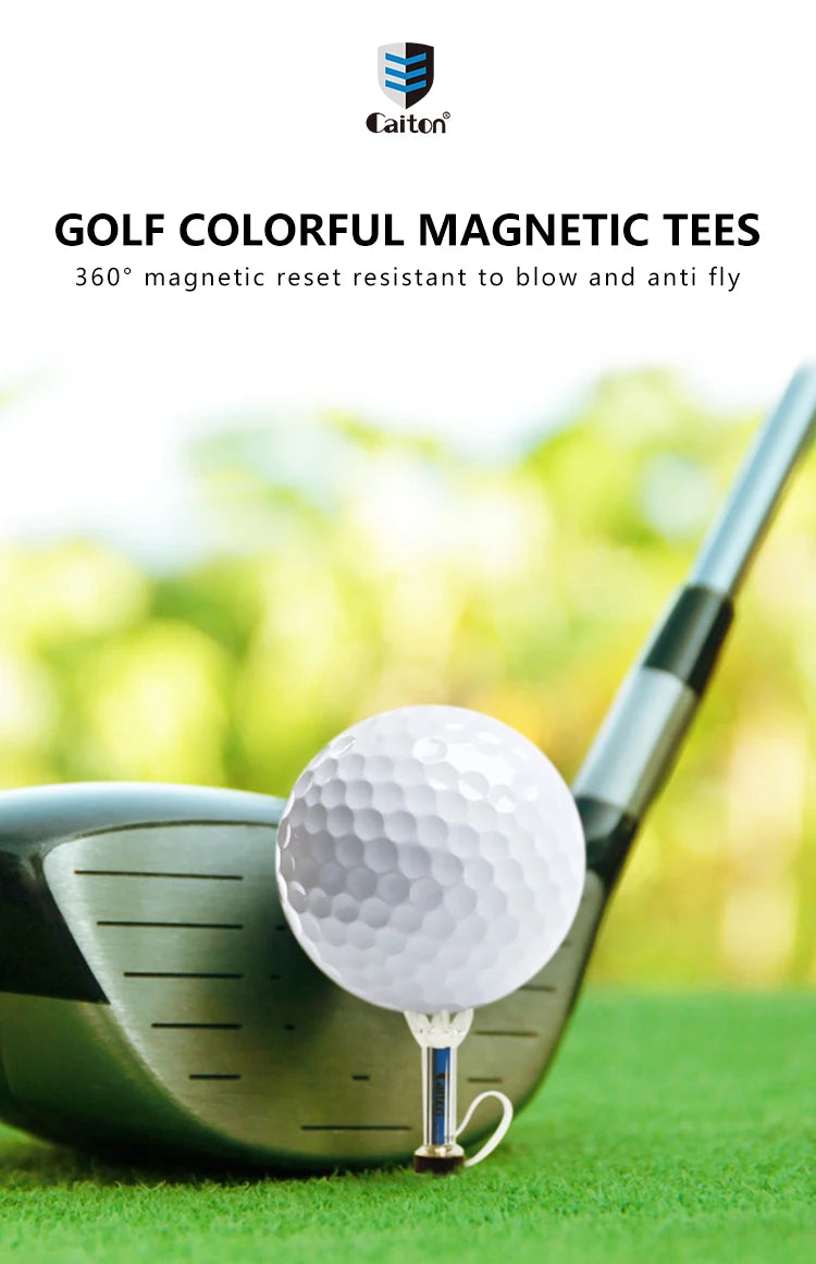 Improve Your Golf Game with the Caiton 5pcs Magnetic Plastic Golf Tee Set - 360degree Bounce